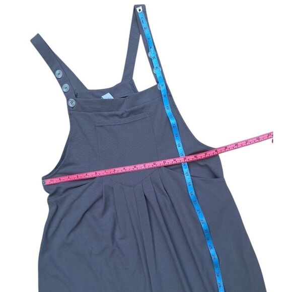 Halara Waffle Knit Pleated Overalls Jumpsuit Mink Brown Adjustable Size L - Picture 12 of 16